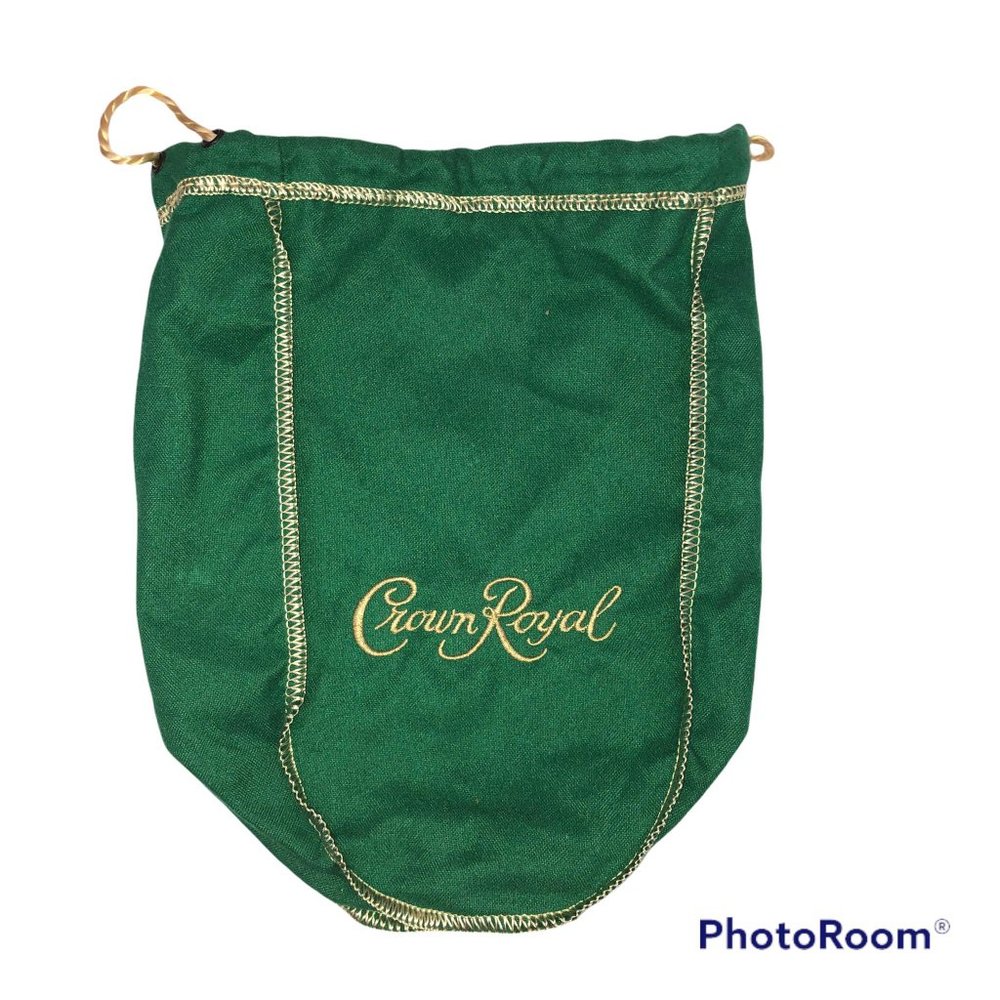 Crown Royal Collector Bags Green from 750ml bottles 9" lot of 10 bags